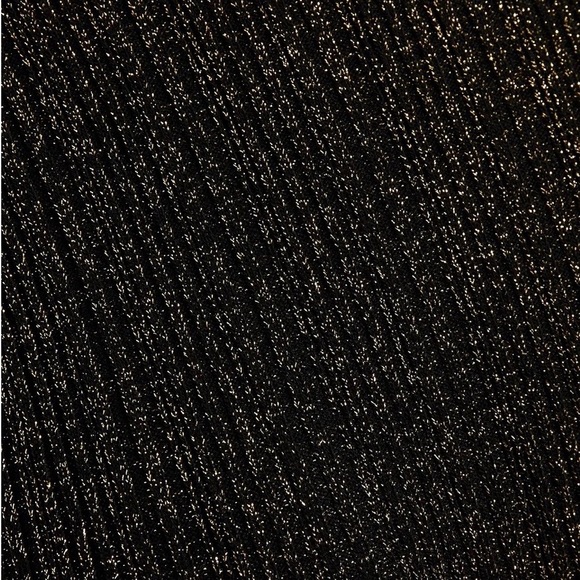 Maje BLACK/GOLD Women's Rimaldie Knit Short Dress, US 40 - Picture 9 of 11